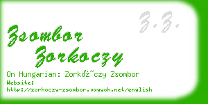 zsombor zorkoczy business card
